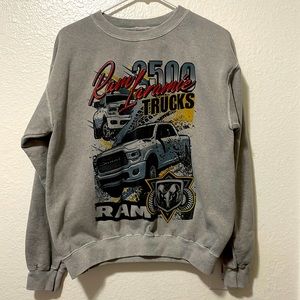 Ram Laramie Trucks 2500 Graphic Gray Crewneck Small / Medium